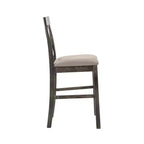 Simple Relax Ensemble de 2 chaises de comptoir en lin beige et gris vieilli