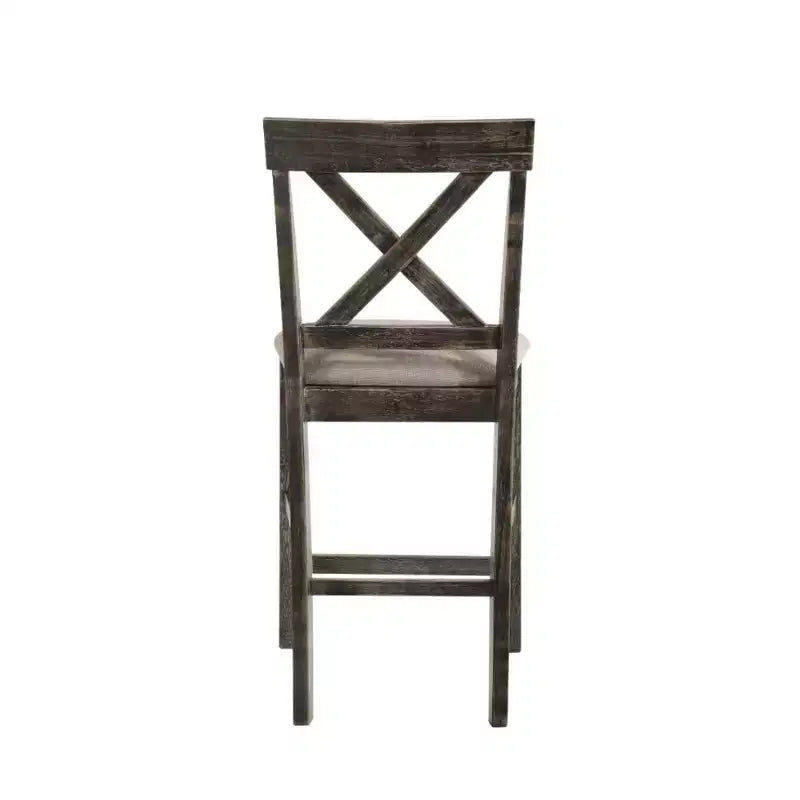 Simple Relax Ensemble de 2 chaises de comptoir en lin beige et gris vieilli