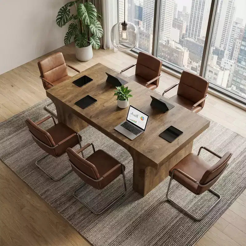 MAYEERTY 70.87 Table de Salle à Manger Rustique en Bois, Bureau et Table de Cuisine Multifonctionnels