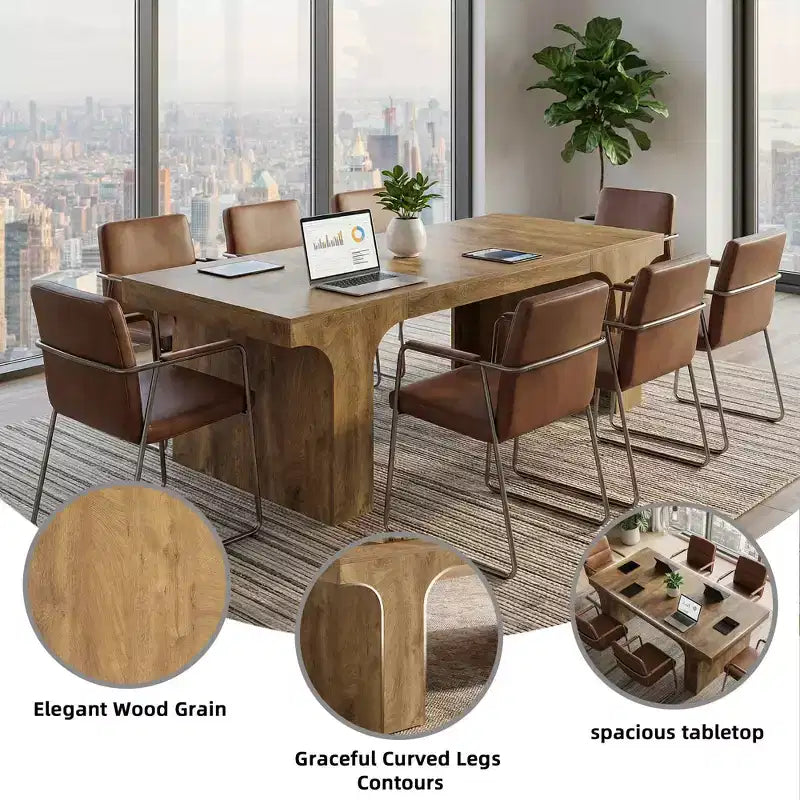 MAYEERTY 70.87 Table de Salle à Manger Rustique en Bois, Bureau et Table de Cuisine Multifonctionnels