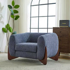 Fauteuil club Christopher Knight Home Raymond en bouclé et bois de bouleau