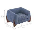 Fauteuil club Christopher Knight Home Raymond en bouclé et bois de bouleau