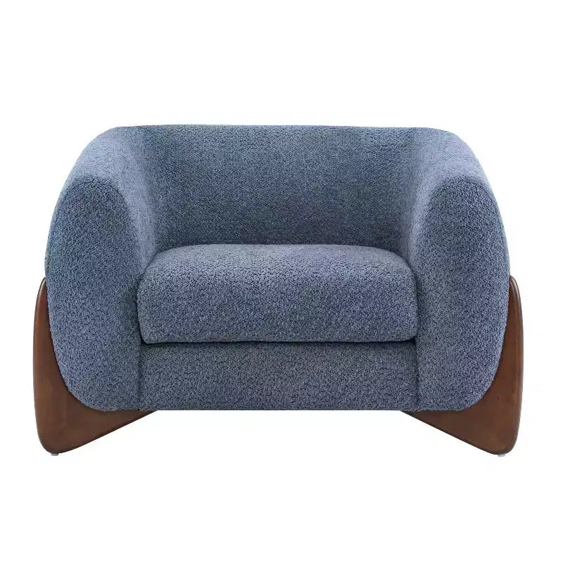 Fauteuil club Christopher Knight Home Raymond en bouclé et bois de bouleau