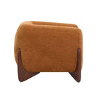 Fauteuil club Christopher Knight Home Raymond en bouclé et bois de bouleau