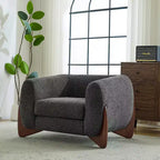 Fauteuil club Christopher Knight Home Raymond en bouclé et bois de bouleau