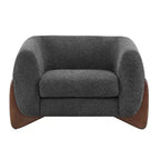 Fauteuil club Christopher Knight Home Raymond en bouclé et bois de bouleau