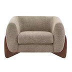 Fauteuil club Christopher Knight Home Raymond en bouclé et bois de bouleau