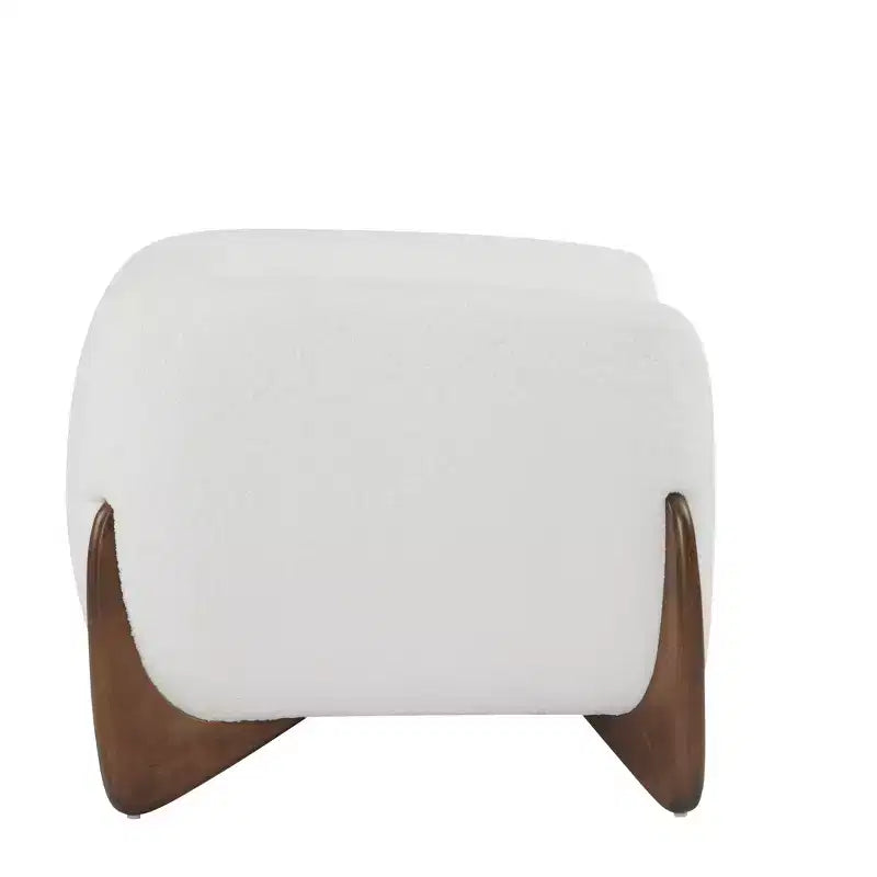 Fauteuil club Christopher Knight Home Raymond en bouclé et bois de bouleau