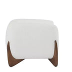 Fauteuil club Christopher Knight Home Raymond en bouclé et bois de bouleau