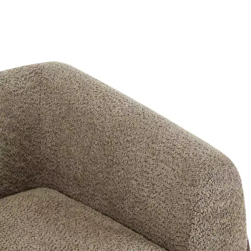 Fauteuil club Christopher Knight Home Raymond en bouclé et bois de bouleau