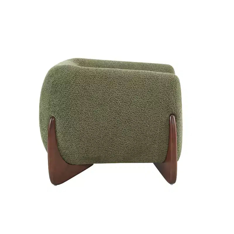 Fauteuil club Christopher Knight Home Raymond en bouclé et bois de bouleau