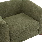 Fauteuil club Christopher Knight Home Raymond en bouclé et bois de bouleau