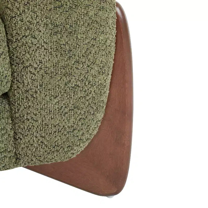 Fauteuil club Christopher Knight Home Raymond en bouclé et bois de bouleau