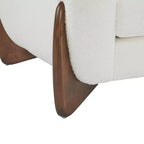 Fauteuil club Christopher Knight Home Raymond en bouclé et bois de bouleau