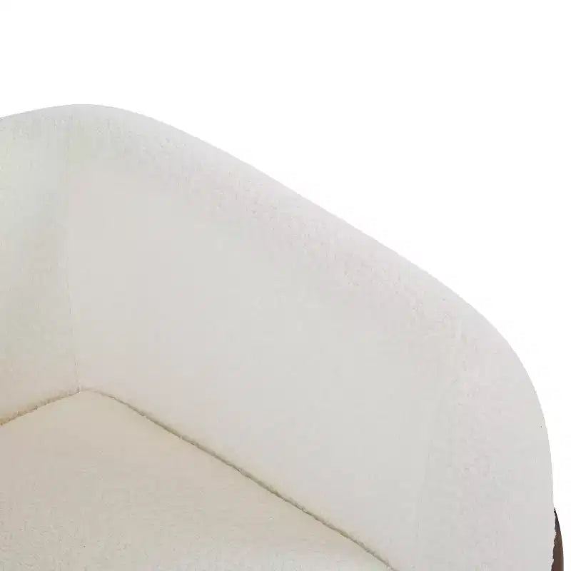 Fauteuil club Christopher Knight Home Raymond en bouclé et bois de bouleau