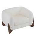 Christopher Knight Home Raymond Birch Wood Boucle Upholstered Club Chair