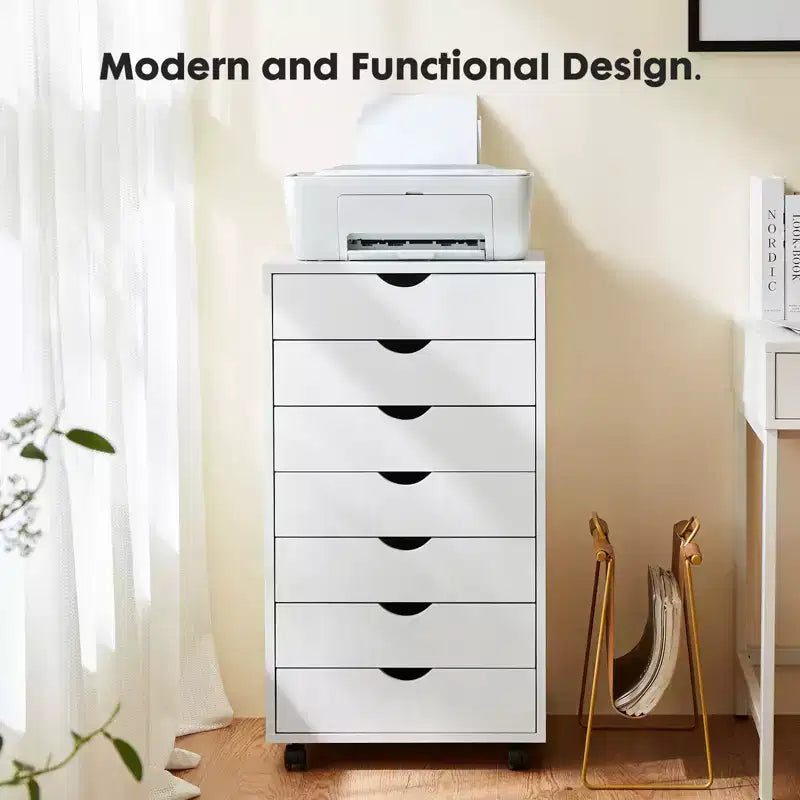 Mobile Storage Cabinet Dressers with Wheels, Organizer Drawers for Office, Bedroom, Home