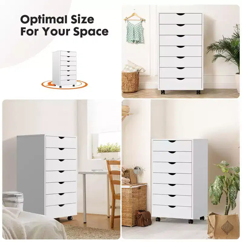 Commodes mobiles de rangement à roulettes, tiroirs de rangement pour bureau, chambre, maison