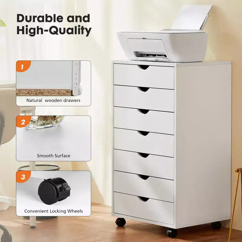 Commodes mobiles de rangement à roulettes, tiroirs de rangement pour bureau, chambre, maison