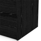 HomeStock Commode verticale en panneaux de particules avec 5 tiroirs, 13,79 cm de hauteur, finition noire
