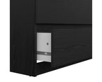 HomeStock Commode verticale en panneaux de particules avec 5 tiroirs, 13,79 cm de hauteur, finition noire