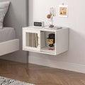 Heynemo Cube Storage Organizer with Acrylic Door, Stackable Bookshelf, Modular Cubby Storage System, Wooden Display Shelf for Closet