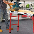 Table de soudage Costway 42 x 21 avec hauteur réglable, 2 pinces de serrage et poignée de transport