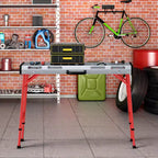 Table de soudage Costway 42 x 21 avec hauteur réglable, 2 pinces de serrage et poignée de transport