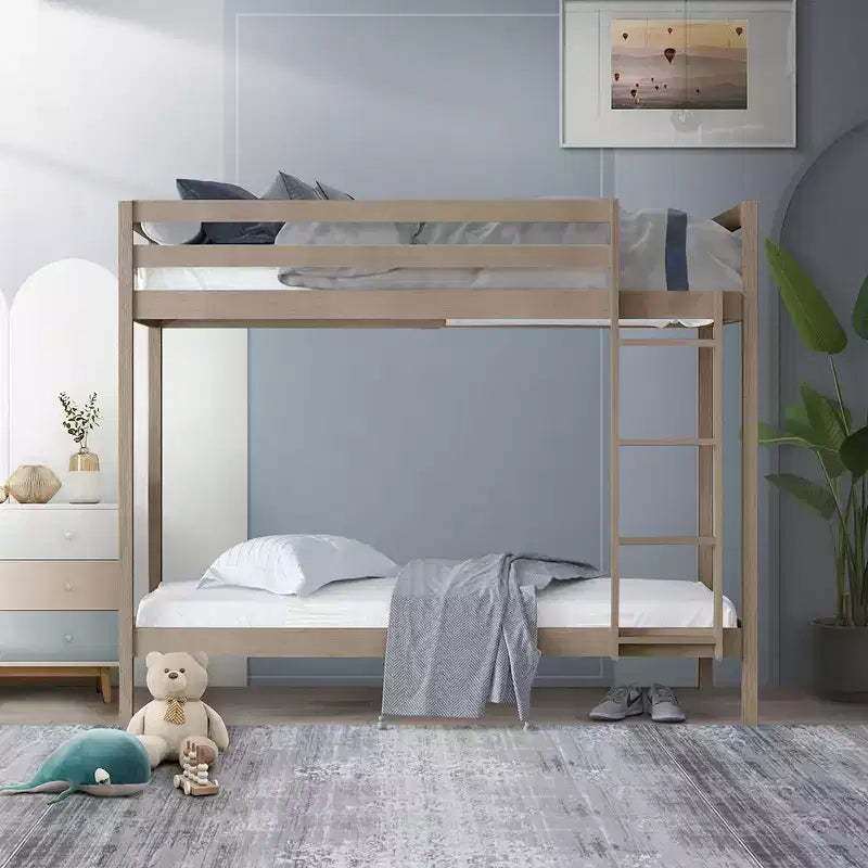 ChaletPosh Twin Over Twin Size Wooden Bunk Bed