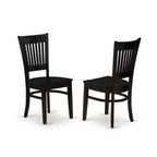 Chaises de salle à manger en bois HomeStock, lot de 2 - Siège en bois et dossier à lattes