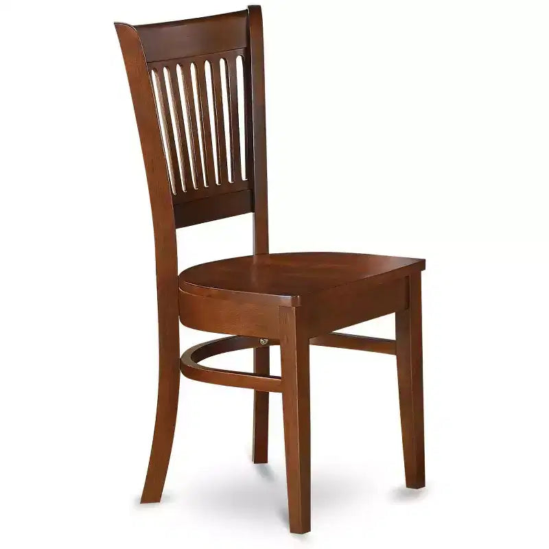 Chaises de salle à manger en bois HomeStock, lot de 2 - Siège en bois et dossier à lattes