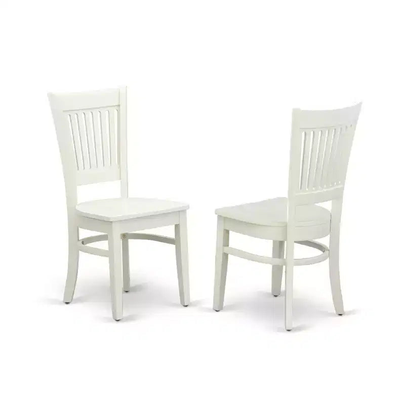 Chaises de salle à manger en bois HomeStock, lot de 2 - Siège en bois et dossier à lattes