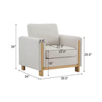 Christopher Knight Home Torrie, fauteuil d'appoint moderne en hévéa rembourré (lot de 2)