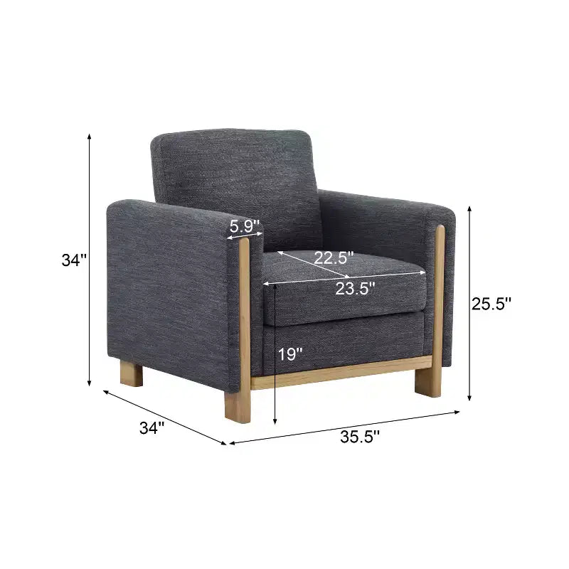 Christopher Knight Home Torrie, fauteuil d'appoint moderne en hévéa rembourré (lot de 2)