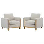Christopher Knight Home Torrie, fauteuil d'appoint moderne en hévéa rembourré (lot de 2)