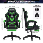 Chaise de massage gaming ergonomique Hoffree pour enfants avec repose-pieds et réglable