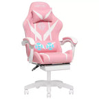 Chaise de massage gaming ergonomique Hoffree pour enfants avec repose-pieds et réglable