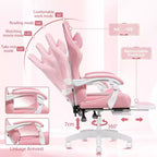 Chaise de massage gaming ergonomique Hoffree pour enfants avec repose-pieds et réglable