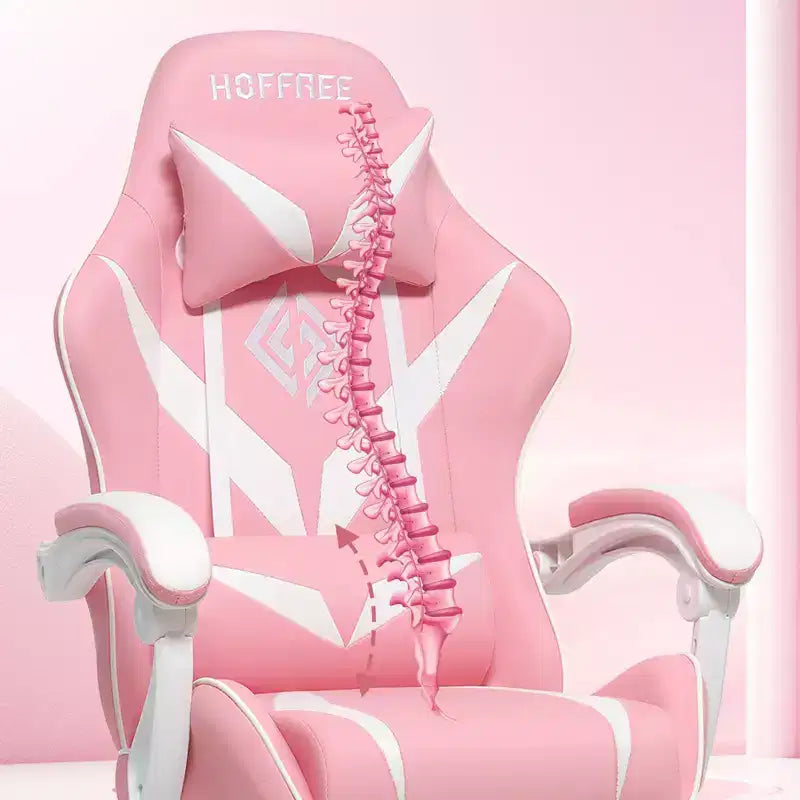 Chaise de massage gaming ergonomique Hoffree pour enfants avec repose-pieds et réglable