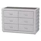 Ensemble de chambre à coucher 4 pièces Baxton Studio Cadmus moderne en tissu gris clair capitonné