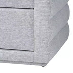 Ensemble de chambre à coucher 4 pièces Baxton Studio Cadmus moderne en tissu gris clair capitonné