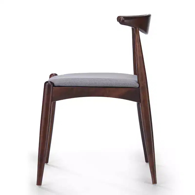 GDFStudio Virgil Chaises de salle à manger modernes en tissu et en hévéa (lot de 2)