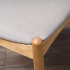 GDFStudio Virgil Chaises de salle à manger modernes en tissu et en hévéa (lot de 2)