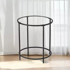 Table d'appoint Tables de bout Tables de bout de salon Table d'appoint de salon Table en verre Table d'appoint en verre Petite table d'appoint ronde