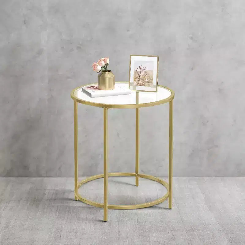 Table d'appoint Tables de bout Tables de bout de salon Table d'appoint de salon Table en verre Table d'appoint en verre Petite table d'appoint ronde