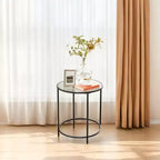 Table d'appoint Tables de bout Tables de bout de salon Table d'appoint de salon Table en verre Table d'appoint en verre Petite table d'appoint ronde
