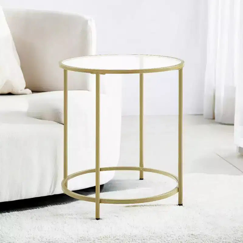 Table d'appoint Tables de bout Tables de bout de salon Table d'appoint de salon Table en verre Table d'appoint en verre Petite table d'appoint ronde