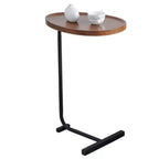 Table d'appoint en C marron, Petite table basse pour salon