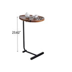 Table d'appoint en C marron, Petite table basse pour salon