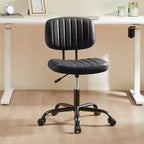 Ergonomic Armless Chair: 360 Swivel, Rolling, Adjustable Height for Computer Tasks